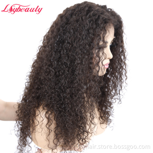 2020 New HD Super Natural Thin Transparent 360 Lace Front Wig Jerry Curl, 100% Virgin Remy Hair Curly 360 Full Lace Wig.